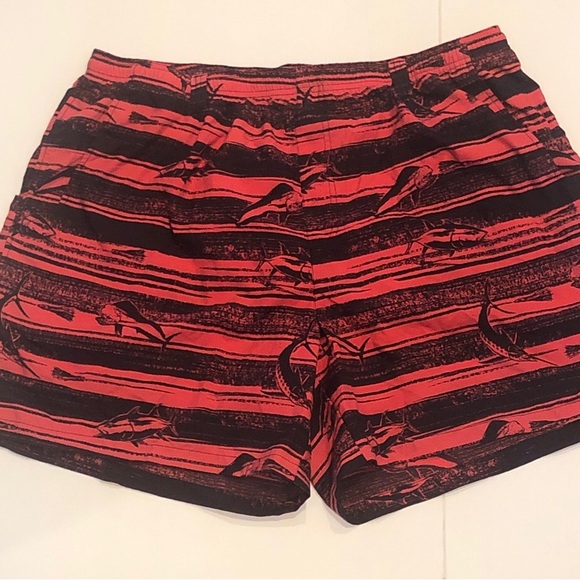 Columbia Swim Trunks Mens XXL Red Blue PFG Omni Shade Fish‎ Print Beach - Picture 1 of 4